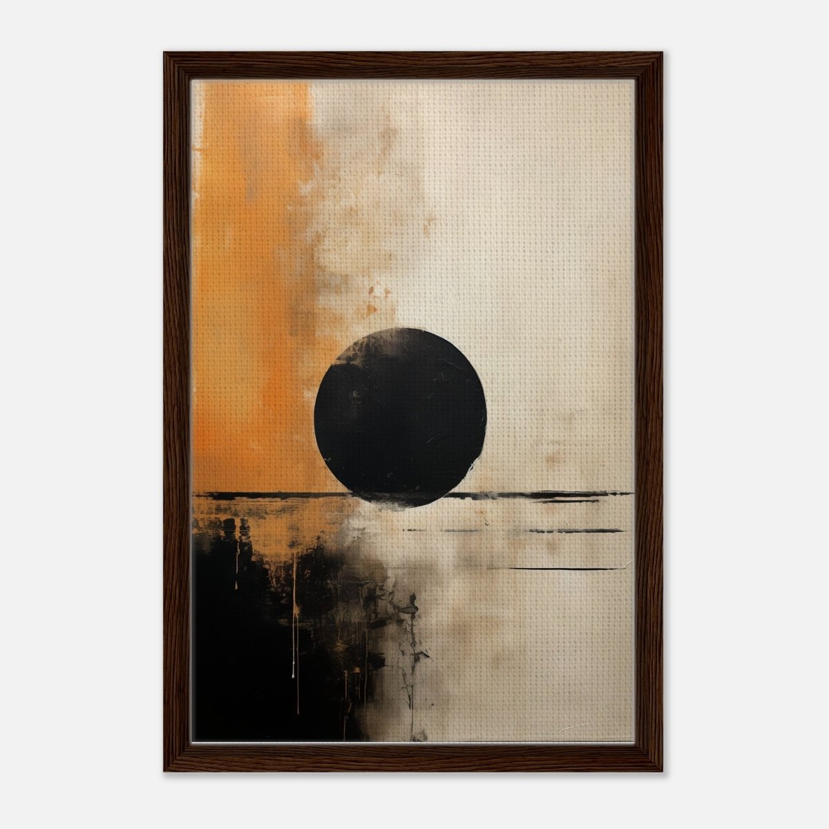 Da Vinci Abstract Art Wall art print - Framed Canvas - 40x60 cm / 16x24″ - Dark wood frame