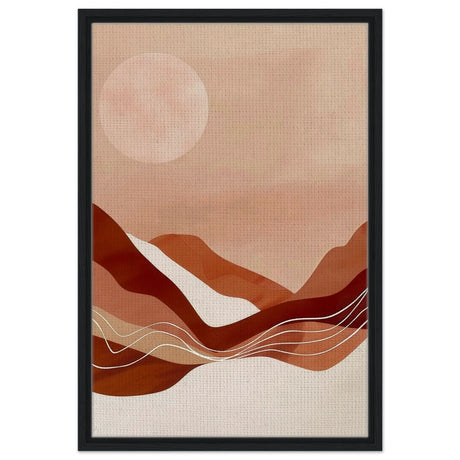 Da Vinci Abstract Art Wall art print - Framed Canvas - 50x75 cm / 20x30″ - Black frame