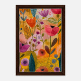 Da Vinci Abstract Art | wall art print - Framed Canvas - 30x45 cm / 12x18″ - Dark wood frame