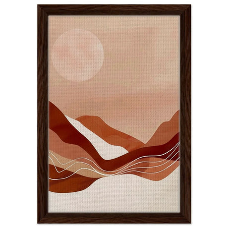 Da Vinci Abstract Art Wall art print - Framed Canvas - 30x45 cm / 12x18″ - Dark wood frame