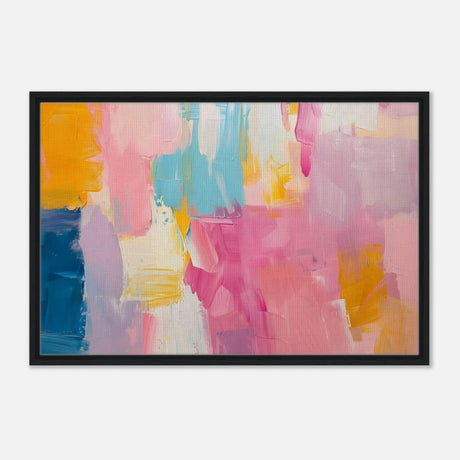 Da Vinci Abstract Art Wall art print - Framed Canvas - 60x90 cm / 24x36″ - Black frame