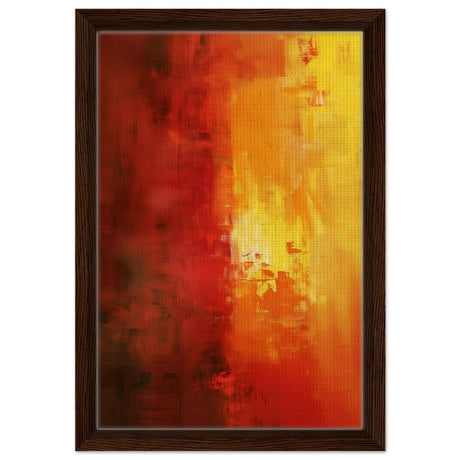 Da Vinci Abstract Art Wall art print - Framed Canvas - 30x45 cm / 12x18″ - Dark wood frame
