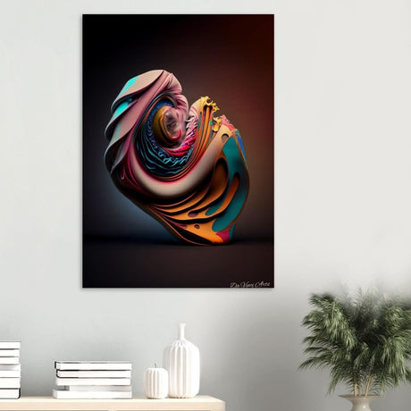 Da Vinci Abstract Art - Wood Prints - 70x100 cm / 28x40″ - 20 mm