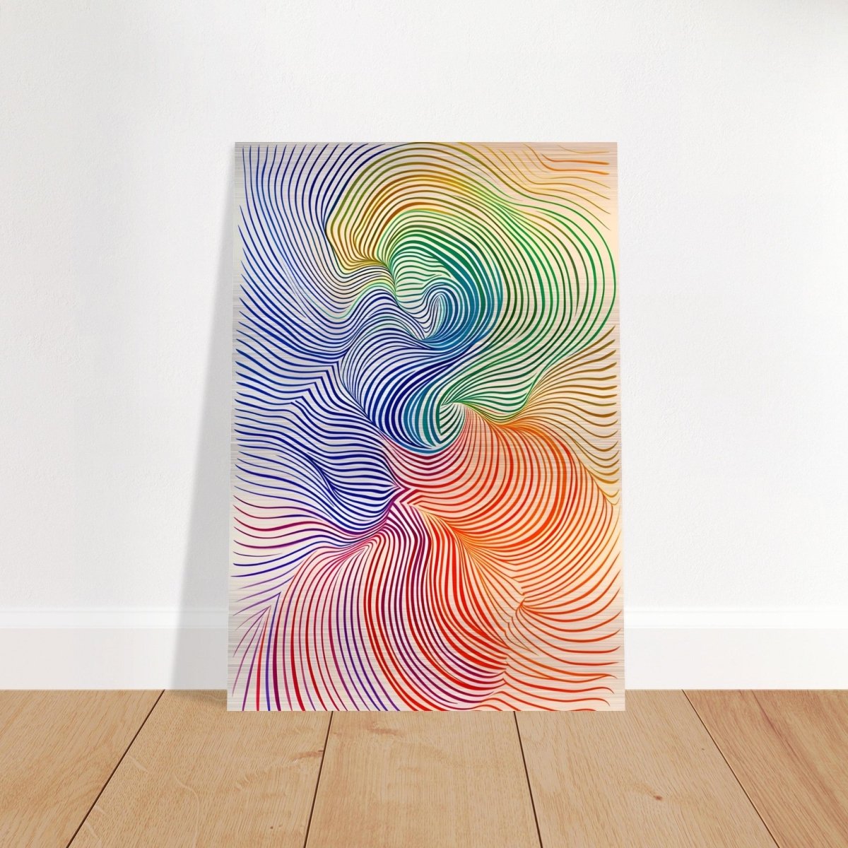 Da Vinci Abstract Minimalist Art - Brushed Aluminum Print - 70x100 cm / 28x40″ - 