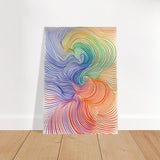 Da Vinci Abstract Minimalist Art - Brushed Aluminum Print - 70x100 cm / 28x40″ - 