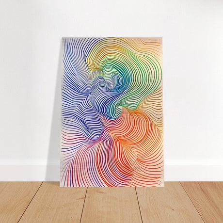 Da Vinci Abstract Minimalist Art - Brushed Aluminum Print - 70x100 cm / 28x40″ - 