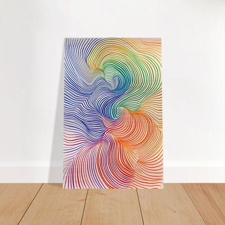 Da Vinci Abstract Minimalist Art - Brushed Aluminum Print - 40x60 cm / 16x24″ - 