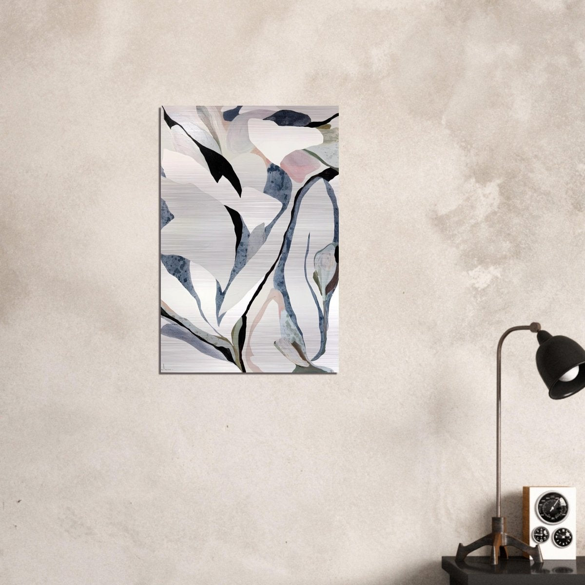 Da Vinci Abstract Minimalist Wall Art - Brushed Aluminum Print - 50x75 cm / 20x30″ - 
