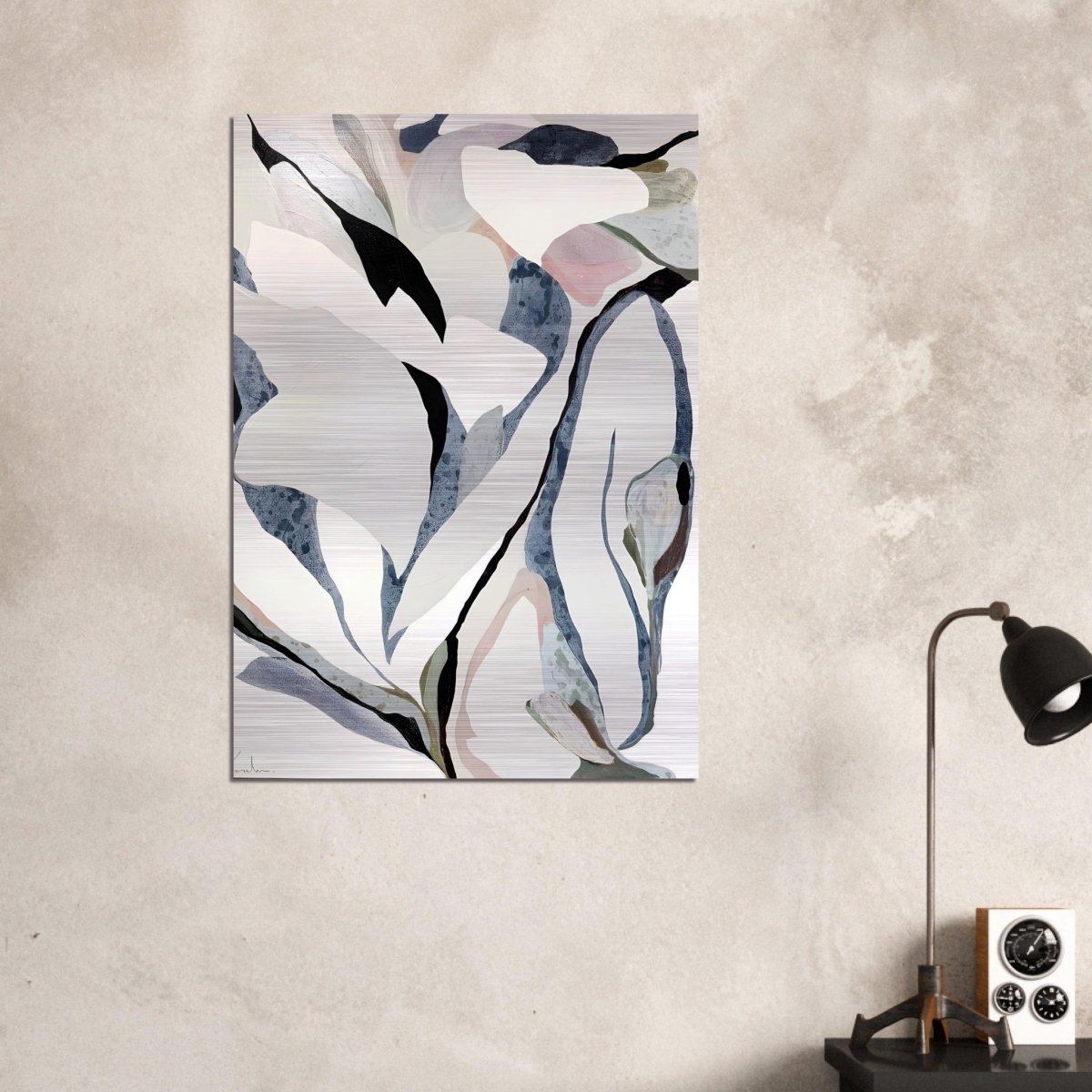 Da Vinci Abstract Minimalist Wall Art - Brushed Aluminum Print - 70x100 cm / 28x40″ - 