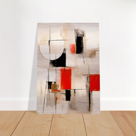 Da Vinci Abstract Modern Wall art - Brushed Aluminum Print - 70x100 cm / 28x40″ - 