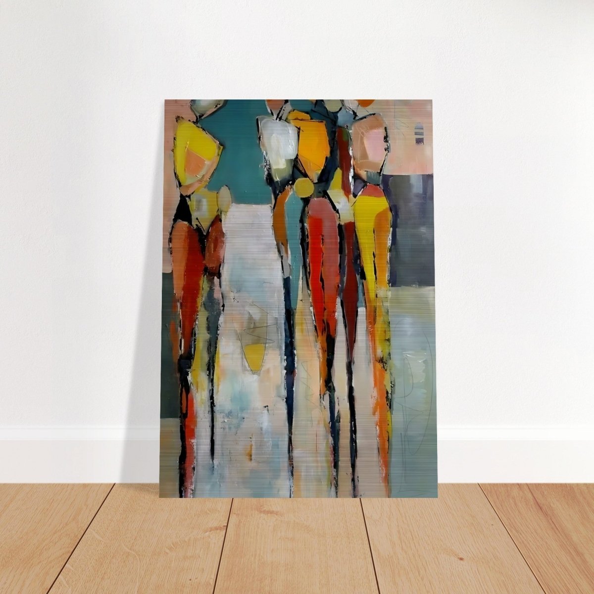 Da Vinci Abstract Modern Wall art - Brushed Aluminum Print - 70x100 cm / 28x40″ - 