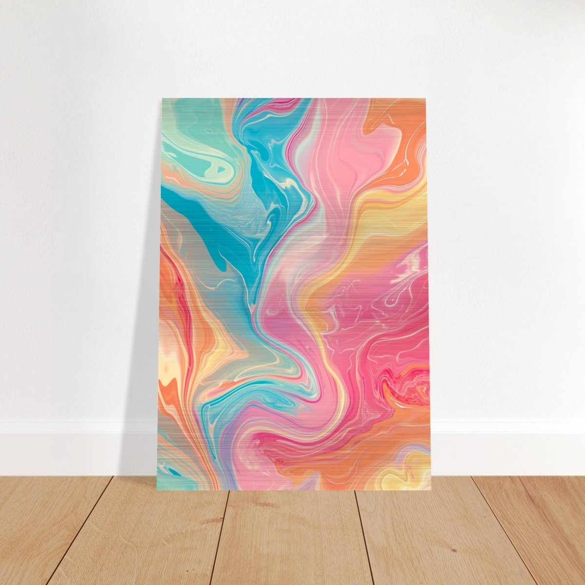 Da Vinci Abstract Modern Wall Art - Brushed Aluminum Print - 70x100 cm / 28x40″ - 