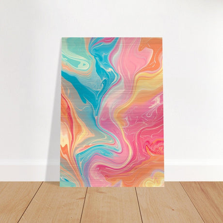 Da Vinci Abstract Modern Wall Art - Brushed Aluminum Print - 70x100 cm / 28x40″ - 