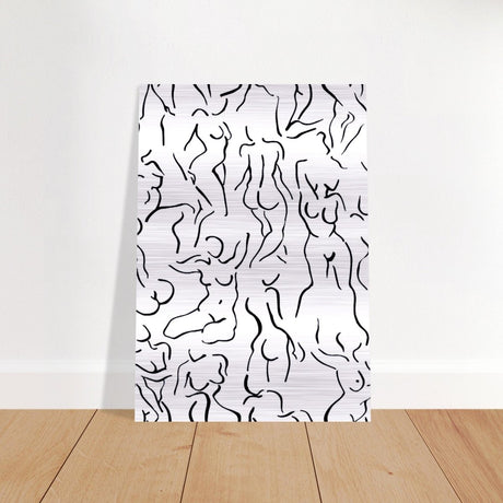 Da Vinci Abstract Modern Wall Art - Brushed Aluminum Print - 70x100 cm / 28x40″ - 