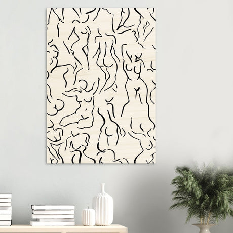 Da Vinci Abstract Modern Wall Art - Wood Prints - 70x100 cm / 28x40″ - 20 mm