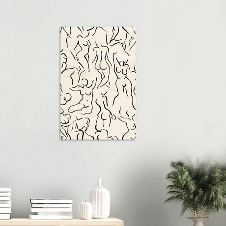 Da Vinci Abstract Modern Wall Art - Wood Prints - 50x75 cm / 20x30″ - 20 mm