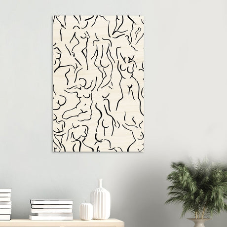 Da Vinci Abstract Modern Wall Art - Wood Prints - 60x90 cm / 24x36″ - 20 mm