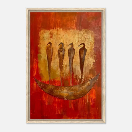 Da Vinci Abstract Wall art Print | Ancient Africa - Framed Canvas - 50x75 cm / 20x30″ - Wood frame