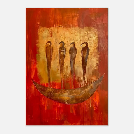 Da Vinci Abstract Wall art Print | Ancient Africa - Wood Prints - 70x100 cm / 28x40″ - 20 mm