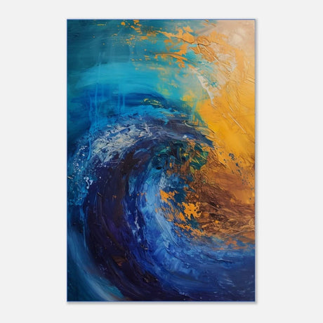 Da Vinci Abstract Wall art Print | Color Waves - Wood Prints - 40x60 cm / 16x24″ - 
