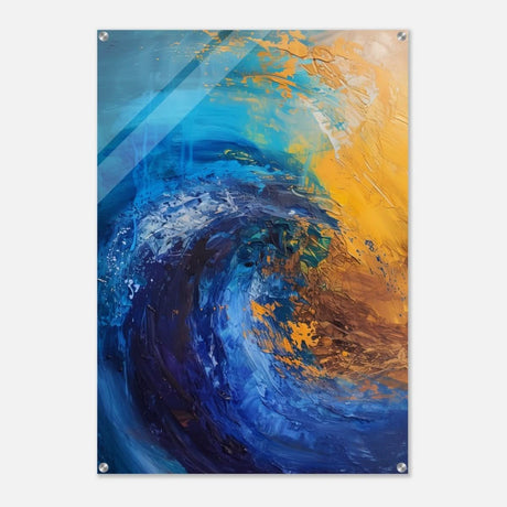 Da Vinci Abstract Wall art Print | Color Waves - Acrylic Print - 70x100 cm / 28x40″ - 