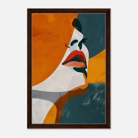 Da Vinci Abstract Wall art Print | Eclectic Expressions - Framed Canvas - 40x60 cm / 16x24″ - Dark wood frame