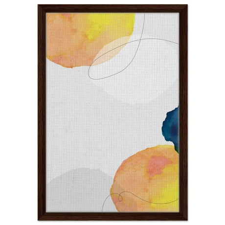 Da Vinci Abstract Wall art Print - Framed Canvas - 40x60 cm / 16x24″ - Dark wood frame
