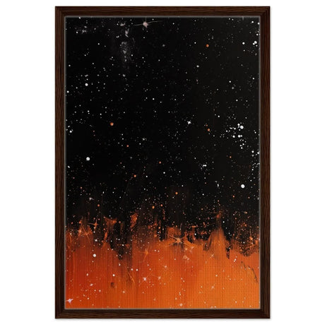 Da Vinci Abstract Wall art Print - Framed Canvas - 50x75 cm / 20x30″ - Dark wood frame