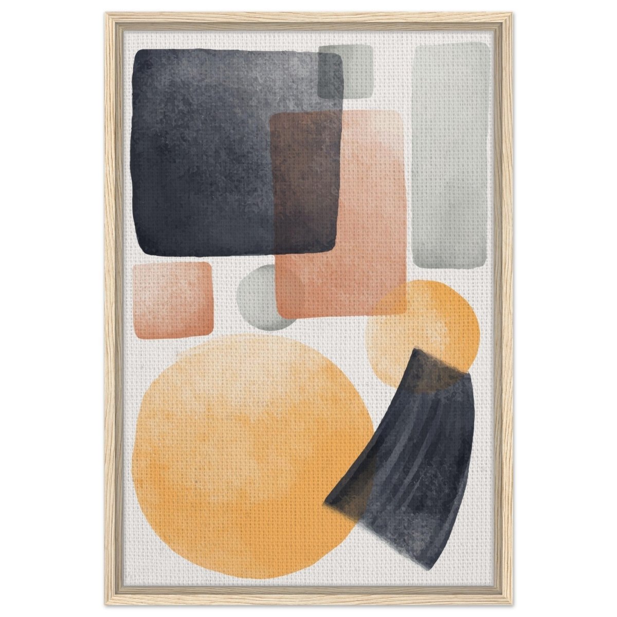 Da Vinci Abstract Wall art Print - Framed Canvas - 50x75 cm / 20x30″ - Wood frame