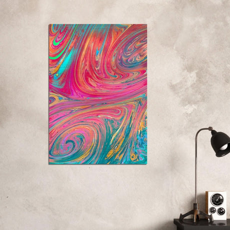 Da Vinci Abstract Wall Art - Brushed Aluminum Print - 70x100 cm / 28x40″ - 