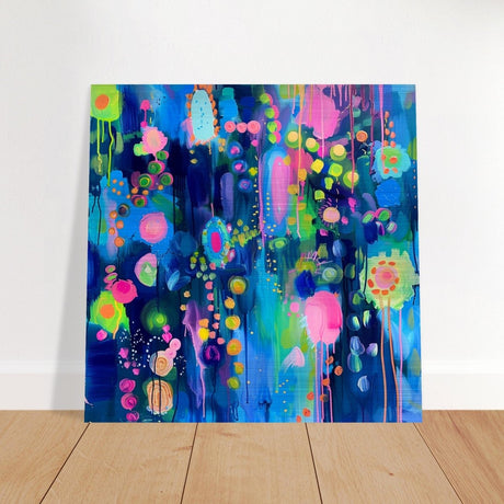 Da Vinci Abstract Wall Art - Brushed Aluminum Print - 50x50 cm / 20x20″ - 