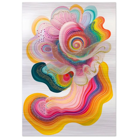 Da Vinci Abstract Wall art - Brushed Aluminum Print - 70x100 cm / 28x40″ - 