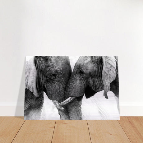 Da Vinci Animal Kingdom Art Wall art print | Elephant Love - Brushed Aluminum Print - 60x90 cm / 24x36″ - 