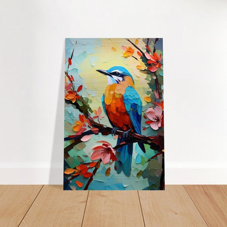 Da Vinci Animal Kingdom Art Wall art print | Kingfisher - Brushed Aluminum Print - 30x45 cm / 12x18″ - 