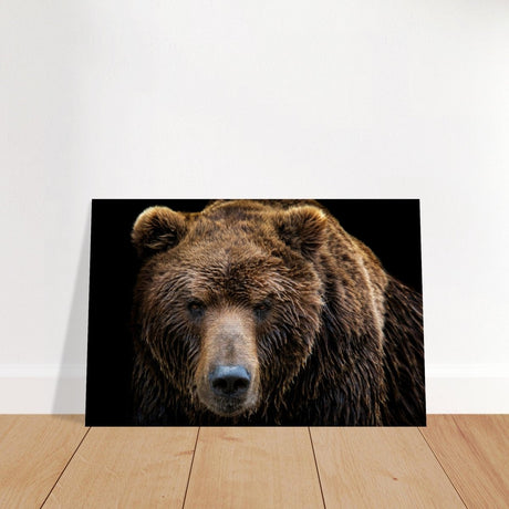 Da Vinci Animal Kingdom Wall art print | Brown bear - Brushed Aluminum Print - 40x60 cm / 16x24″ - 