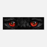 Da Vinci Animal Kingdom Wall art print collection | Black Cat Red Eye | Canvas print - 30x90 cm / 12x36″ - Thick - 