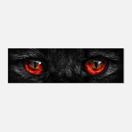 Da Vinci Animal Kingdom Wall art print collection | Black Cat Red Eye | Canvas print - 30x90 cm / 12x36″ - Thick - 