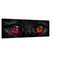 Da Vinci Animal Kingdom Wall art print collection | Black Cat Red Eye | Canvas print - 30x100 cm / 12x40″ - Slim - 