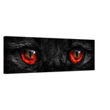 Da Vinci Animal Kingdom Wall art print collection | Black Cat Red Eye | Canvas print - 30x100 cm / 12x40″ - Thick - 