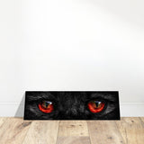 Da Vinci Animal Kingdom Wall art print collection | Black Cat Red Eye | Canvas print - 30x90 cm / 12x36″ - Thick - 