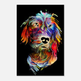 Da Vinci Animal Kingdom Wall art print collection | Dog painting print | Contemporary Art - Wood Prints - 30x45 cm / 12x18″ - 20 mm