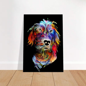 Da Vinci Animal Kingdom Wall art print collection | Dog painting print | Contemporary Art - Brushed Aluminum Print - 70x100 cm / 28x40″ - 