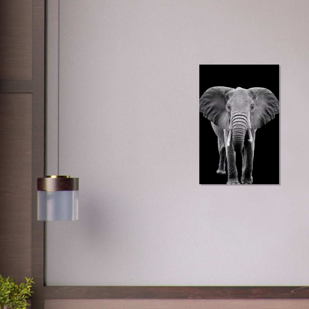 Da Vinci Animal Kingdom Wall art print collection | Elephant - Brushed Aluminum Print - 50x75 cm / 20x30″ - 