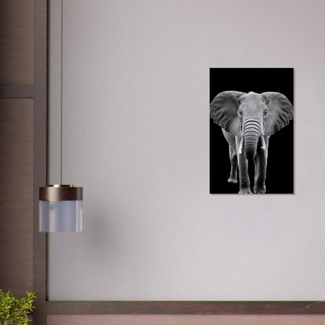Da Vinci Animal Kingdom Wall art print collection | Elephant - Brushed Aluminum Print - 50x75 cm / 20x30″ - 