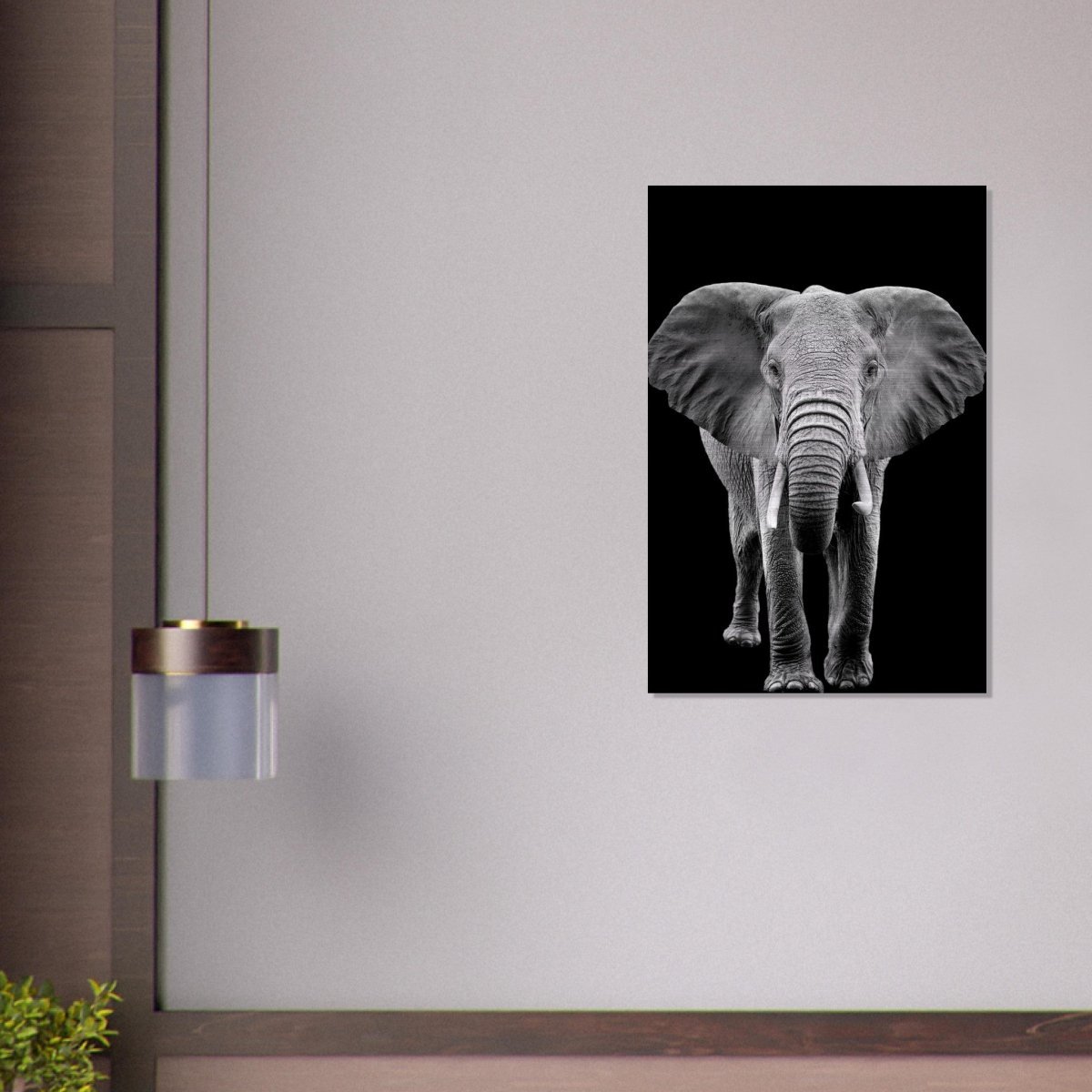 Da Vinci Animal Kingdom Wall art print collection | Elephant - Brushed Aluminum Print - 60x90 cm / 24x36″ - 