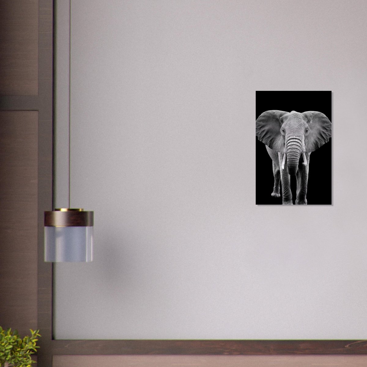 Da Vinci Animal Kingdom Wall art print collection | Elephant - Brushed Aluminum Print - 40x60 cm / 16x24″ - 