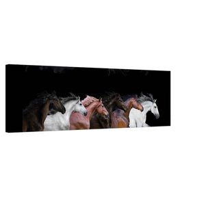 Da Vinci Animal Kingdom Wall art print collection | horses | Canvas print - 30x100 cm / 12x40″ - Slim - 
