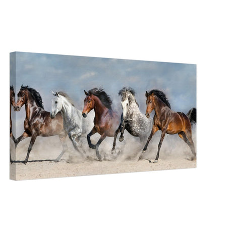 Da Vinci Animal Kingdom Wall art print collection | horses | Canvas print - Slim - 30x60 cm / 12x24″ - 