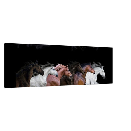 Da Vinci Animal Kingdom Wall art print collection | horses | Canvas print - 30x100 cm / 12x40″ - Thick - 