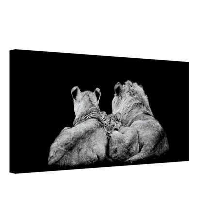 Da Vinci Animal Kingdom Wall art print collection | Lion Family | Canvas print - Slim - 30x60 cm / 12x24″ - 